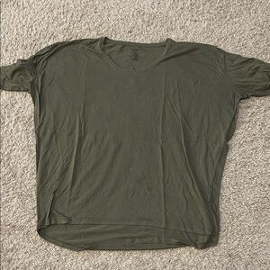 Women's Casual Olive Green Tee